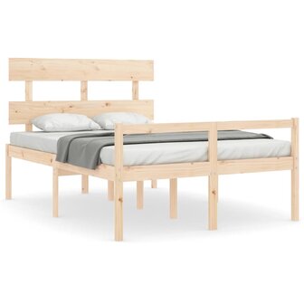 Seniorenbed met hoofdbord massief hout 2