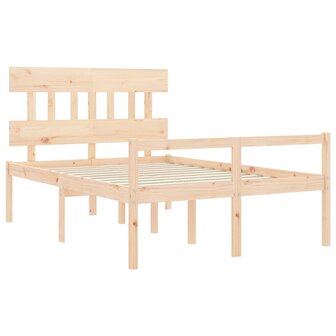 Seniorenbed met hoofdbord massief hout 140x200 cm 5