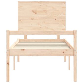 Seniorenbed met hoofdbord massief hout 100x200 cm 6