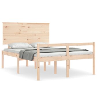 Seniorenbed met hoofdbord massief hout 140x200 cm 2