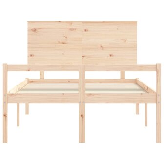 Seniorenbed met hoofdbord massief hout 140x200 cm 6