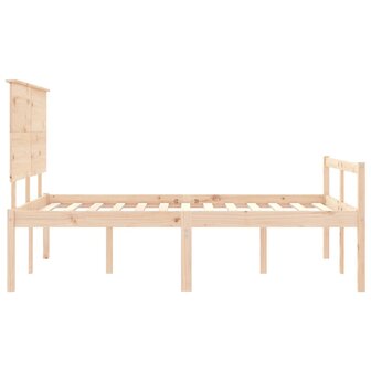 Seniorenbed met hoofdbord massief hout 140x200 cm 7