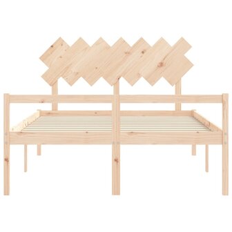 Seniorenbed met hoofdbord massief hout 140x200 cm 6