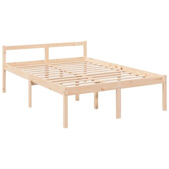 Seniorenbed massief grenenhout wit 120x190 cm 3