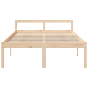 Seniorenbed massief grenenhout wit 120x190 cm 4