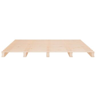 Palletbed massief grenenhout zwart 120x190 cm 5