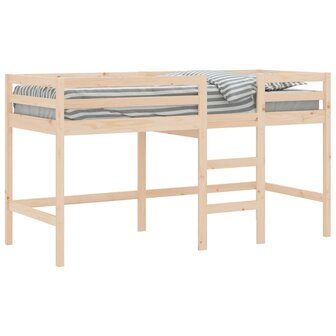 Kinderhoogslaper met ladder 90x190 cm massief grenenhout 3