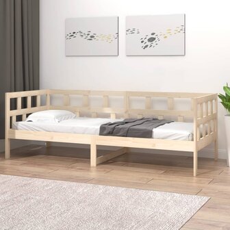 Slaapbank massief grenenhout 80x200 cm 4