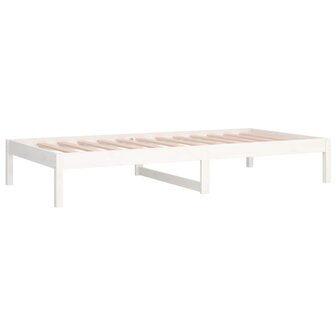 Slaapbank zonder matras 80x200 cm massief grenenhout wit 7