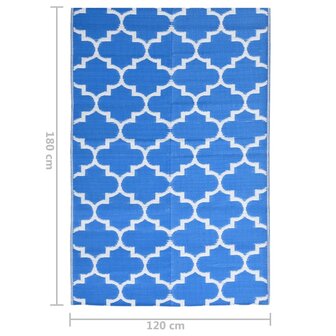 Buitenkleed ARAKIL 120x180 cm polypropeen blauw 7