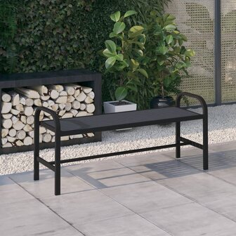 Tuinbank 124,5 cm staal en HKC zwart 1