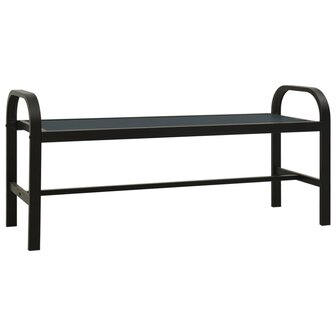 Tuinbank 124,5 cm staal en HKC zwart 2