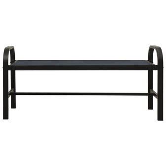Tuinbank 124,5 cm staal en HKC zwart 3