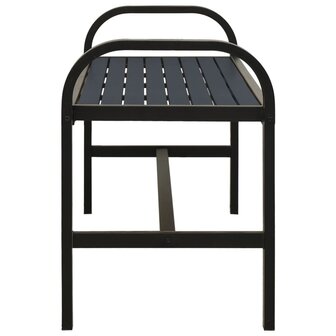 Tuinbank 124,5 cm staal en HKC zwart 4