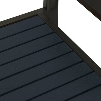 Tuinbank 124,5 cm staal en HKC zwart 5