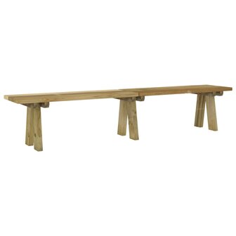 Tuinbank 220 cm ge&iuml;mpregneerd massief grenenhout 2
