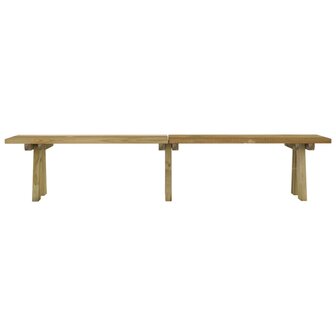 Tuinbank 220 cm ge&iuml;mpregneerd massief grenenhout 3