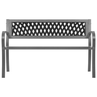 Tuinbank 120 cm staal zwart 2