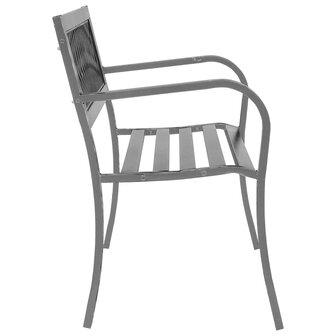 Tuinbank 120 cm staal zwart 3