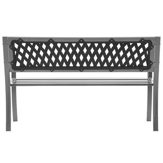 Tuinbank 120 cm staal zwart 4