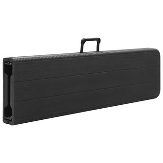 Tuinbanken inklapbaar 2 st 180 cm HDPE zwart 6