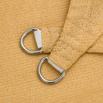 Zonnezeil 160 g/m&sup2; driehoekig 4x4x5,8 m HDPE zandkleurig 6