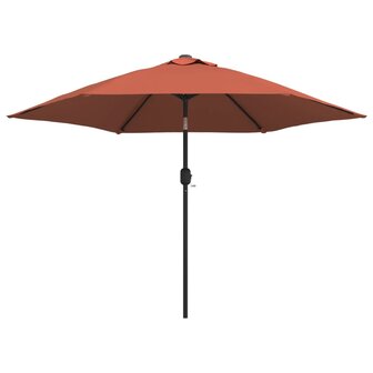 Parasol met metalen paal 300 cm terracottakleurig 2