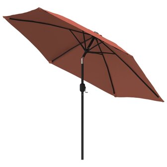 Parasol met metalen paal 300 cm terracottakleurig 3