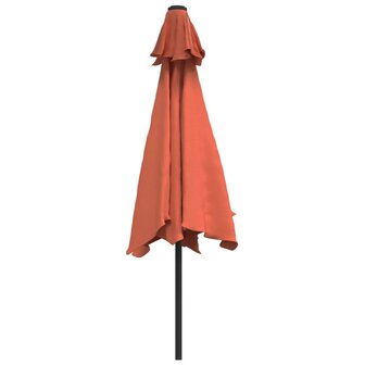 Parasol met metalen paal 300 cm terracottakleurig 4
