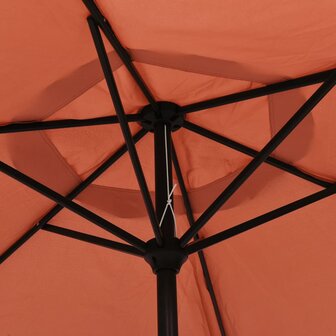 Parasol met metalen paal 300 cm terracottakleurig 5