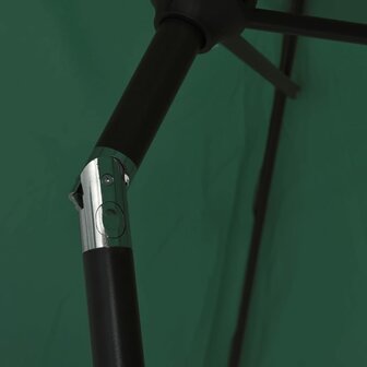 Parasol met stalen paal 3 m groen 6