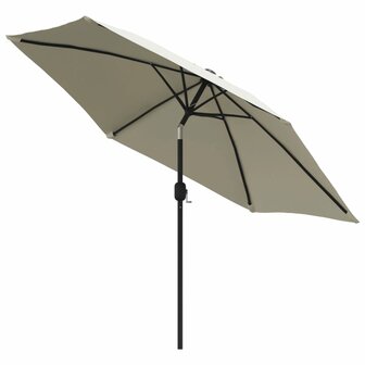 Parasol met stalen paal 3 m zandwit 3