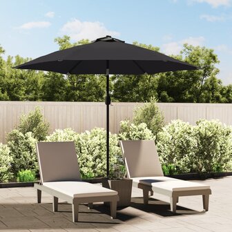 Parasol met metalen paal 300 cm zwart 1