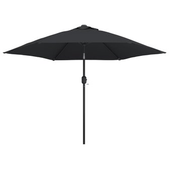 Parasol met metalen paal 300 cm zwart 2