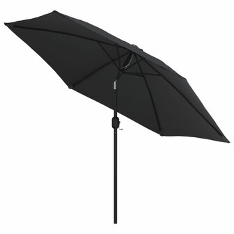 Parasol met metalen paal 300 cm zwart 3