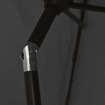 Parasol met metalen paal 300 cm zwart 6
