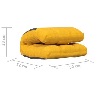 Vloerstoel inklapbaar stof mosterdgeel 9