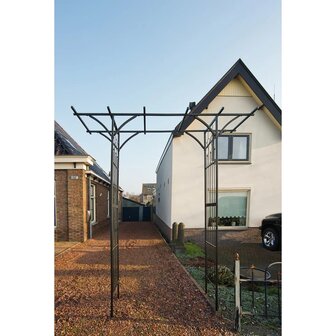 Nature Tuinboog 114x66x232 cm metaal zwart 3