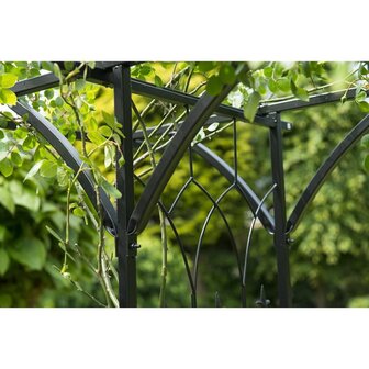 Nature Tuinboog 114x66x232 cm metaal zwart 9