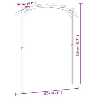 Pergola 180x210x40 cm ge&iuml;mpregneerd grenenhout 6