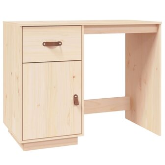 Bureau met kastjes 135x50x75 cm massief grenenhout 7