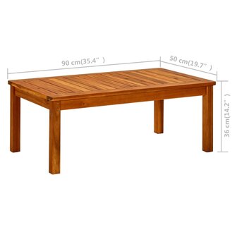 Tuintafel 90x50x36 cm massief acaciahout 7