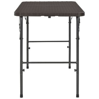 Tuintafel inklapbaar rattan look 120x60x74 cm HDPE bruin 3