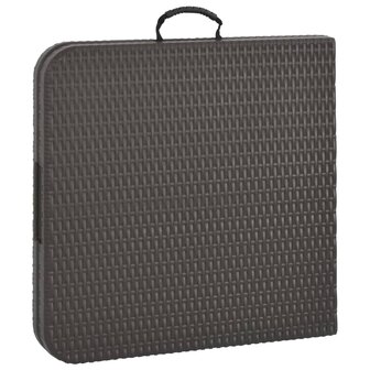 Tuintafel inklapbaar rattan look 120x60x74 cm HDPE bruin 5