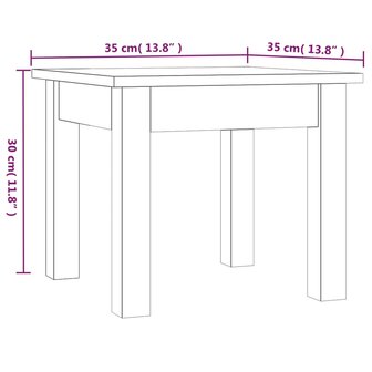 Salontafel 35x35x30 cm massief grenenhout 7
