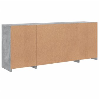 Dressoir met LED-verlichting 163x37x67 cm betongrijs 8