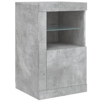 Dressoir met LED-verlichting 163x37x67 cm betongrijs 9