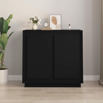 Dressoir 80x34x75 cm bewerkt hout zwart 1