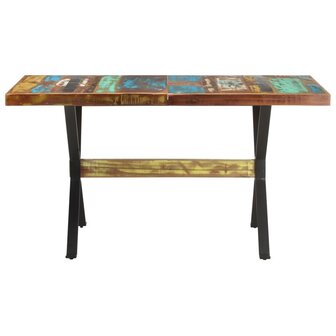 Eettafel 140x70x76 cm massief gerecycled hout 2