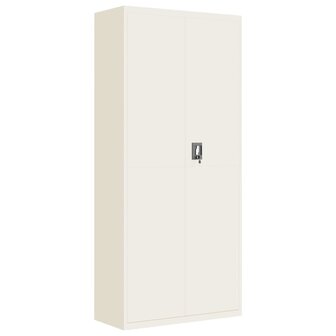 Archiefkast 90x40x240 cm staal wit 7